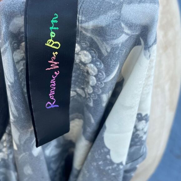 Silk Shift dress in Size 10 floral whimsygoth Romance Was Born - Picture 5 of 9